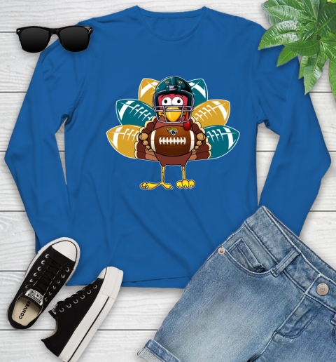 Jacksonville Jaguars Turkey Thanksgiving Day Youth Long Sleeve 9