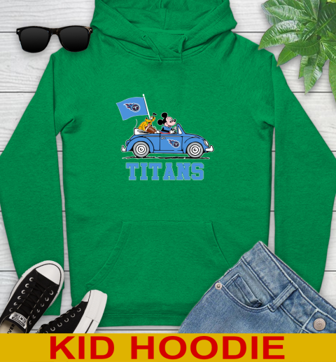 NFL Football Tennessee Titans Pluto Mickey Driving Disney Shirt Youth Hoodie 8