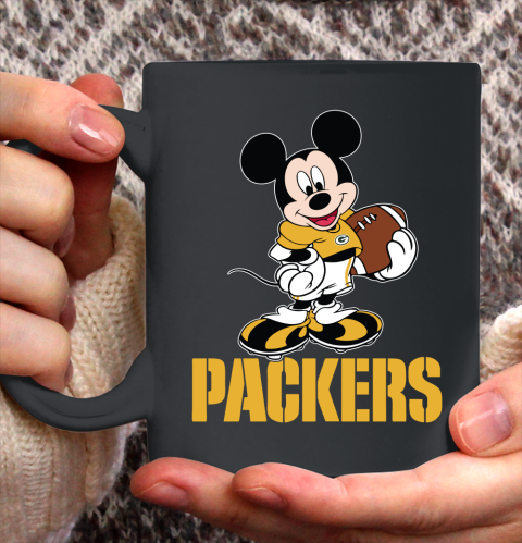 NFL Football Green Bay Packers Cheerful Mickey Mouse Shirt Ceramic Mug 11oz