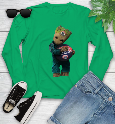 NBA Groot Guardians Of The Galaxy Basketball Sports Washington Wizards Youth Long Sleeve 6