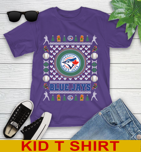Toronto Blue Jays Merry Christmas MLB Baseball Loyal Fan Youth T-Shirt 3