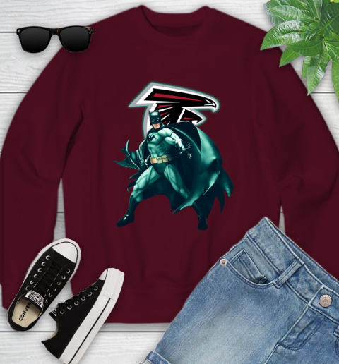 NFL Batman Football Sports Atlanta Falcons Youth Sweatshirt 5