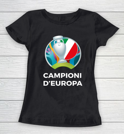 Campioni D'Europa  Champions Of Europe Italy Jersey Flag For Italy National Team European Champion Women's T-Shirt