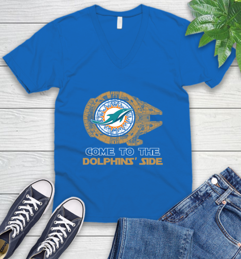 NFL Come To The Miami Dolphins Wars Football Sports V-Neck T-Shirt 5