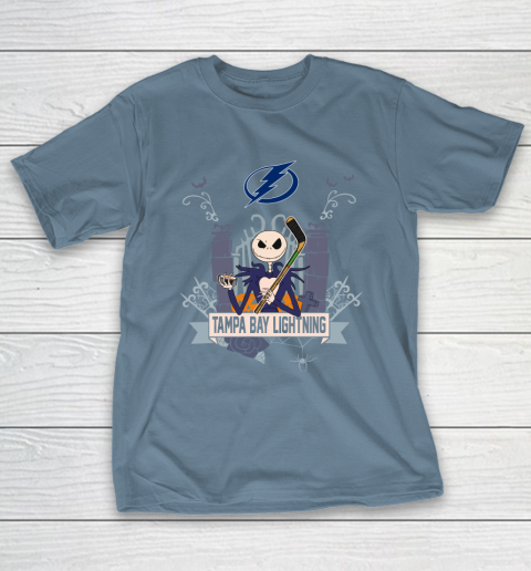 NHL Tampa Bay Lightning Hockey Jack Skellington Halloween T-Shirt 6