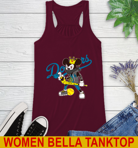Los Angeles Dodgers MLB Baseball Mickey Peace Sign Sports Racerback Tank 3