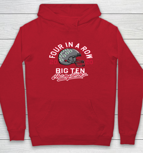 OSU 2020 Big Ten Champions 2020 Four In A Row Hoodie 7