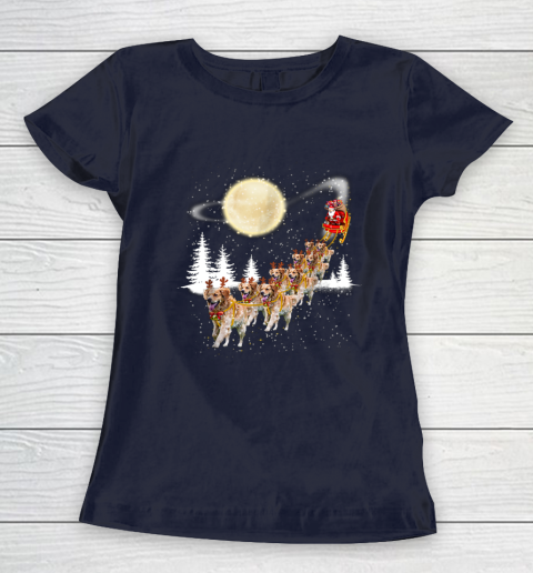 Golden Retriever Reindeer Christmas Women's T-Shirt 2