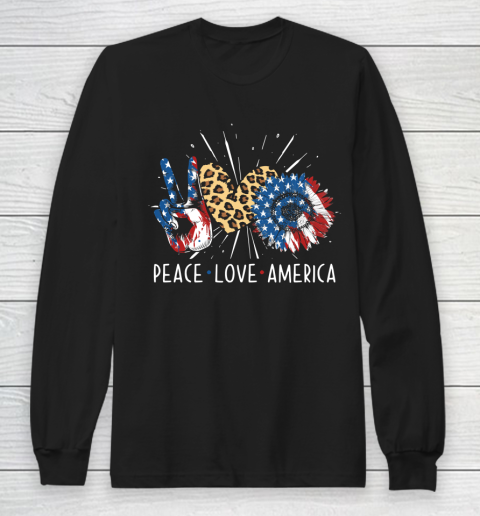 America USA Patriot Woman Independence Day 4th Of July Long Sleeve T-Shirt