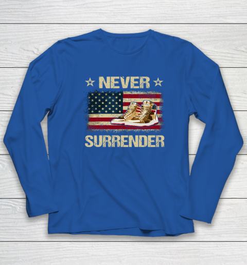 Never Surrender Gold Sneakers Pro Trump 2024 Long Sleeve T-Shirt 5