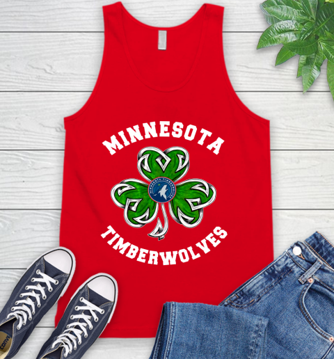 NBA Minnesota Timberwolves Three Leaf Clover St Patrick's Day Basketball Sports Tank Top 5