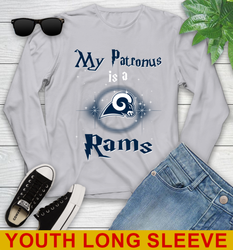 NFL Football Harry Potter My Patronus Is A Los Angeles Rams Youth Long Sleeve 5