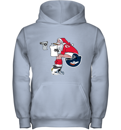 Santa Claus Kansas City Chiefs Shit On Other Teams Christmas Youth Hoodie