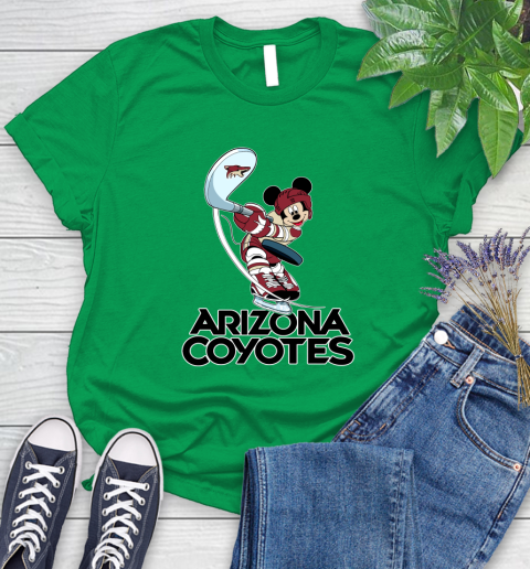 NHL Hockey Arizona Coyotes Cheerful Mickey Mouse Shirt Women's T-Shirt 7