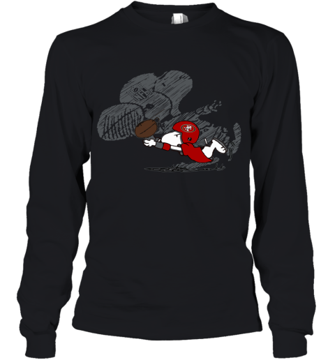 San Fracisco 49ers Snoopy Plays The Football Game Youth Long Sleeve