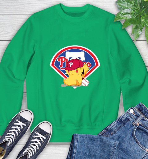 MLB Pikachu Baseball Sports Philadelphia Phillies Sweatshirt 6