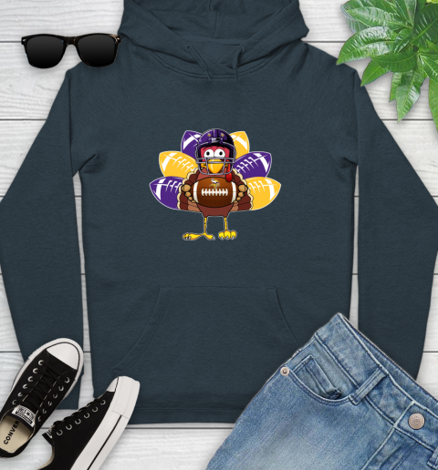 Minnesota Vikings Turkey Thanksgiving Day Youth Hoodie 8