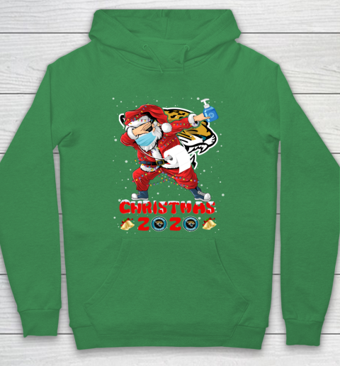 Jacksonville Jaguars Funny Santa Claus Dabbing Christmas 2020 NFL Hoodie 5