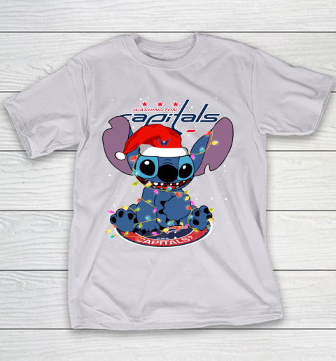 Washington Capitals NHL Hockey noel stitch Christmas Youth T-Shirt 2