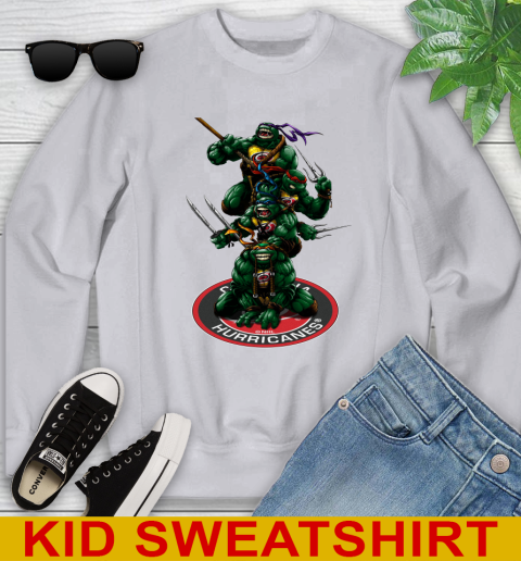 NHL Hockey Carolina Hurricanes Teenage Mutant Ninja Turtles Shirt Youth Sweatshirt 4