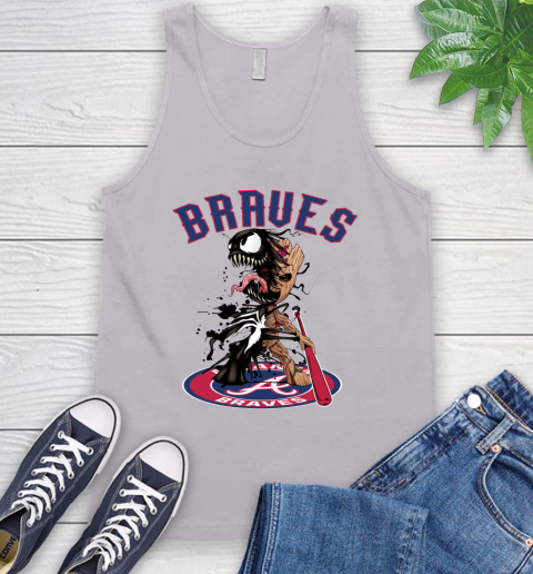 MLB Atlanta Braves Baseball Venom Groot Guardians Of The Galaxy Tank Top 4