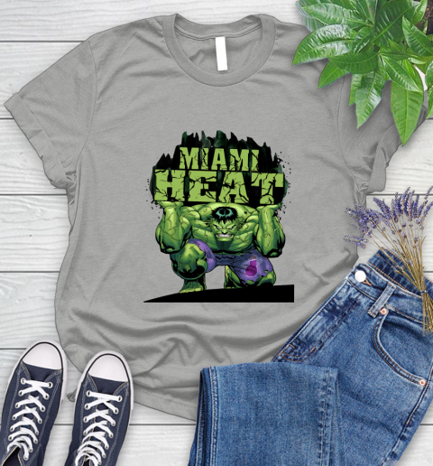 Miami Heat NBA Basketball Incredible Hulk Marvel Avengers Sports Women's T-Shirt 10