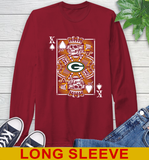 Green Bay Packers NFL Football The King Of Spades Death Cards Shirt Long Sleeve T-Shirt 9