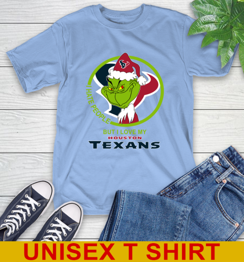 Houston Texans NFL Christmas Grinch I Hate People But I Love My Favorite Football Team T-Shirt 11
