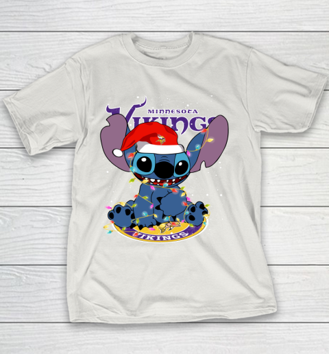 Minnesota Vikings NFL Football noel stitch Christmas Youth T-Shirt 8