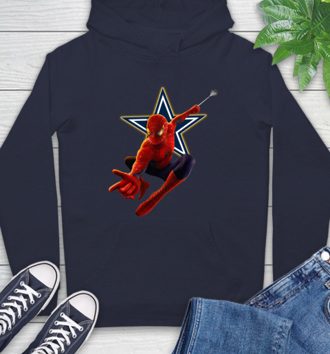 NFL Spider Man Avengers Endgame Football Dallas Cowboys Hoodie 4