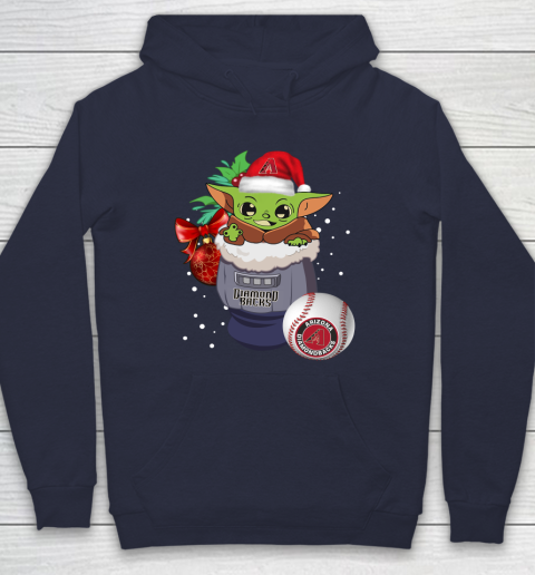 Arizona Diamondbacks Christmas Baby Yoda Star Wars Funny Happy MLB Hoodie 4