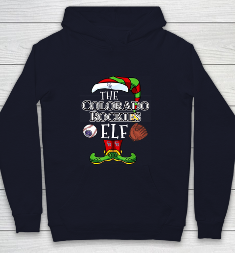 Colorado Rockies Christmas ELF Funny MLB Youth Hoodie 2