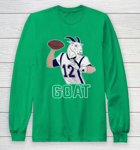 Tom Brady Goat 12 New England Patriots Long Sleeve T Shirt Itees Global