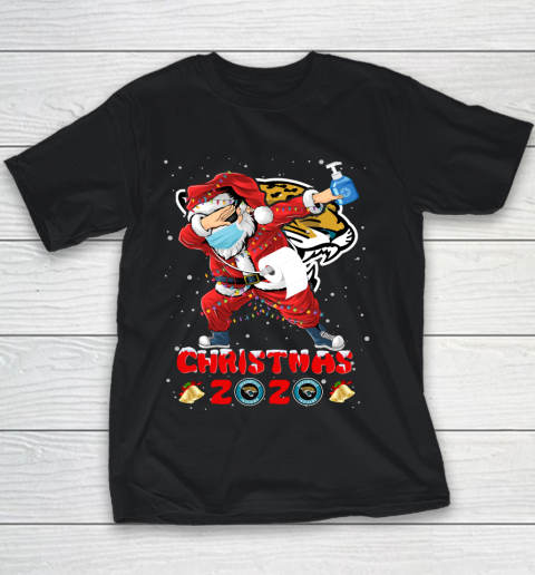 Jacksonville Jaguars Funny Santa Claus Dabbing Christmas 2020 NFL Youth T-Shirt
