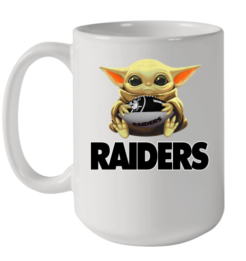 NFL Football Oakland Raiders Baby Yoda Star Wars Shirt Ceramic Mug 15oz