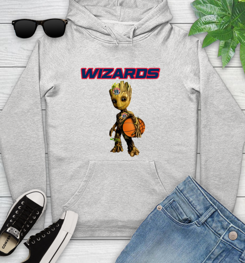 Washington Wizards NBA Basketball Groot Marvel Guardians Of The Galaxy Youth Hoodie