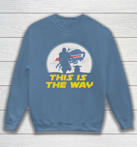 Buffalo Bills NFL Football Star Wars Yoda And Mandalorian This Is The Way Sweatshirt 6