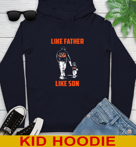 Cincinnati Bengals NFL Football Like Father Like Son Sports Youth Hoodie 3