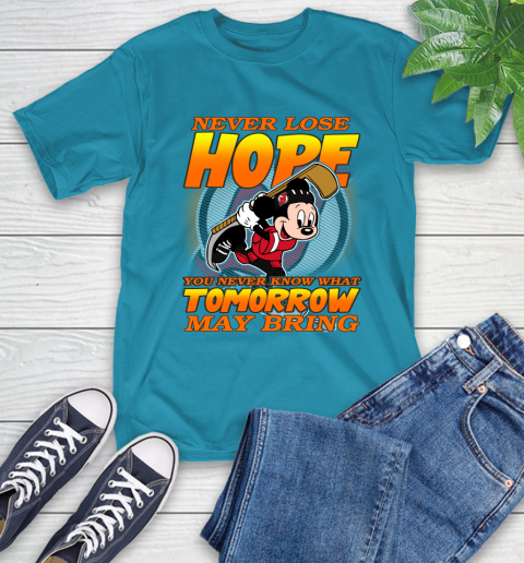 New Jersey Devils NHL Hockey ootball Mickey Disney Never Lose Hope T-Shirt 9