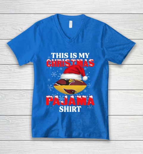 Arizona Cardinals This Is My Christmas Pajama Shirt NFL V-Neck T-Shirt 5