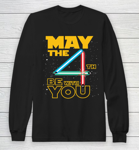 The 4th of May Be With You Galaxy Lightsaber Star Wars Long Sleeve T-Shirt