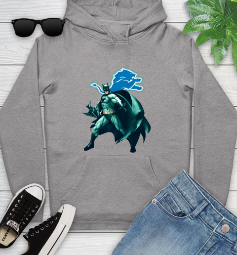 NFL Batman Football Sports Detroit Lions Youth Hoodie 6
