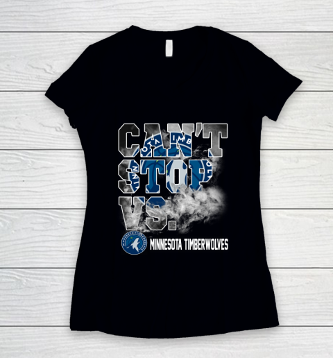 NBA Minnesota Timberwolves Basketball Can't Stop Vs Women's V-Neck T-Shirt