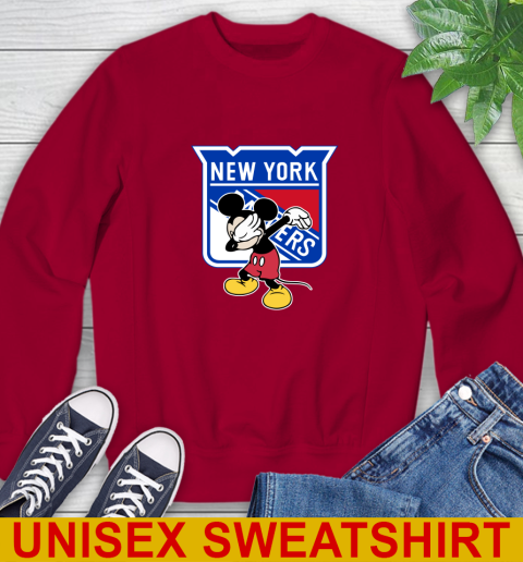 New York Rangers NHL Hockey Dabbing Mickey Disney Sports Sweatshirt 7