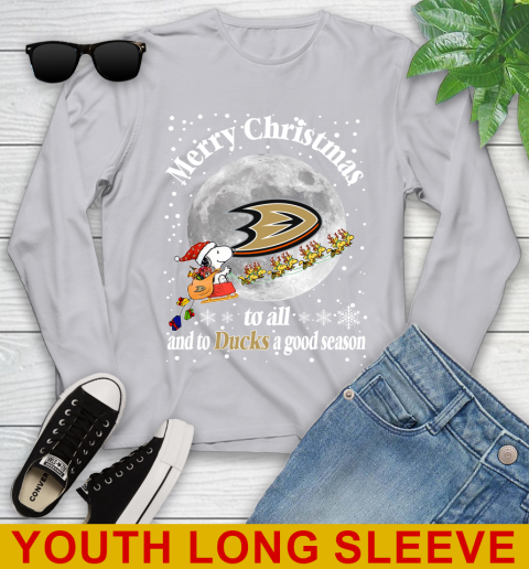 Anaheim Ducks Merry Christmas To All And To Ducks A Good Season NHL Hockey Sports Youth Long Sleeve 5