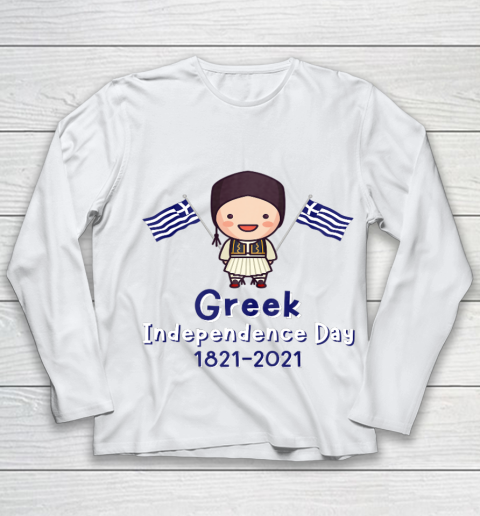 Kids Greek Independence 200th Anniversary Greece for Boys Youth Long Sleeve