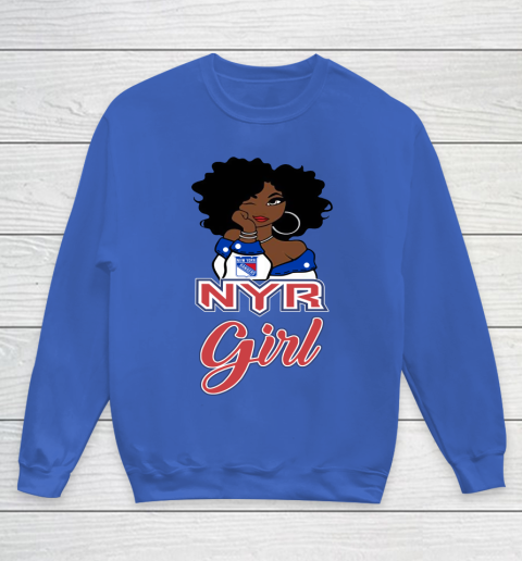 New York Rangers Girl NHL Youth Sweatshirt 8