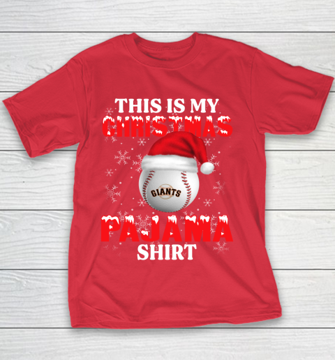 San Francisco Giants This Is My Christmas Pajama Shirt MLB Youth T-Shirt 7