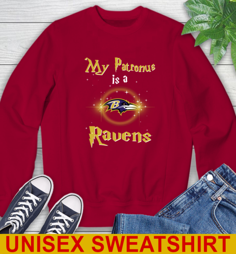 NFL Football Harry Potter My Patronus Is A Baltimore Ravens Sweatshirt 10 NFL Football Harry Potter My Patronus Is A Baltimore Ravens Sweatshirt - Image 10