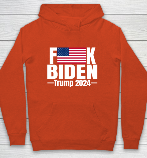 Fuck Biden American Flag Trump 2024 Youth Hoodie 3